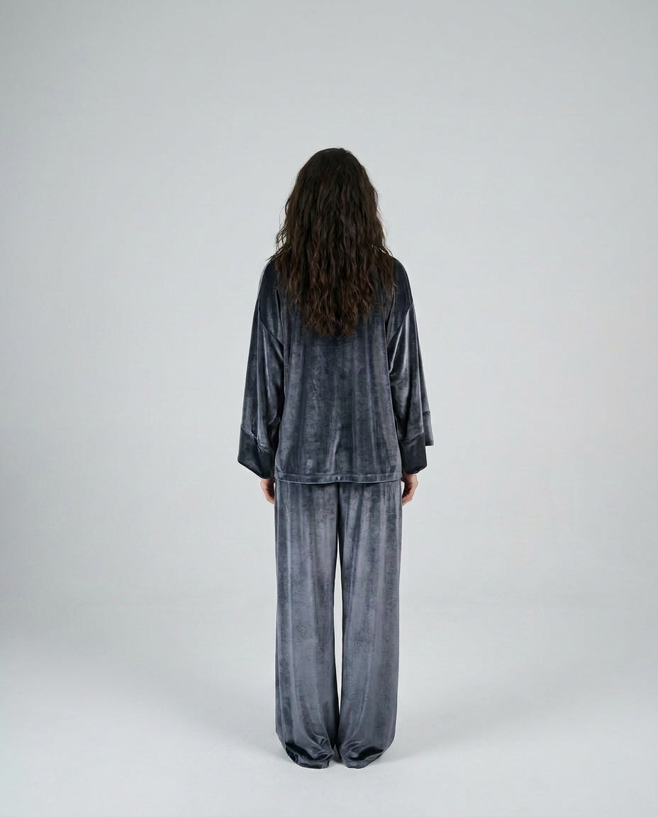 Smoken Ash | Gray Velvet Set
