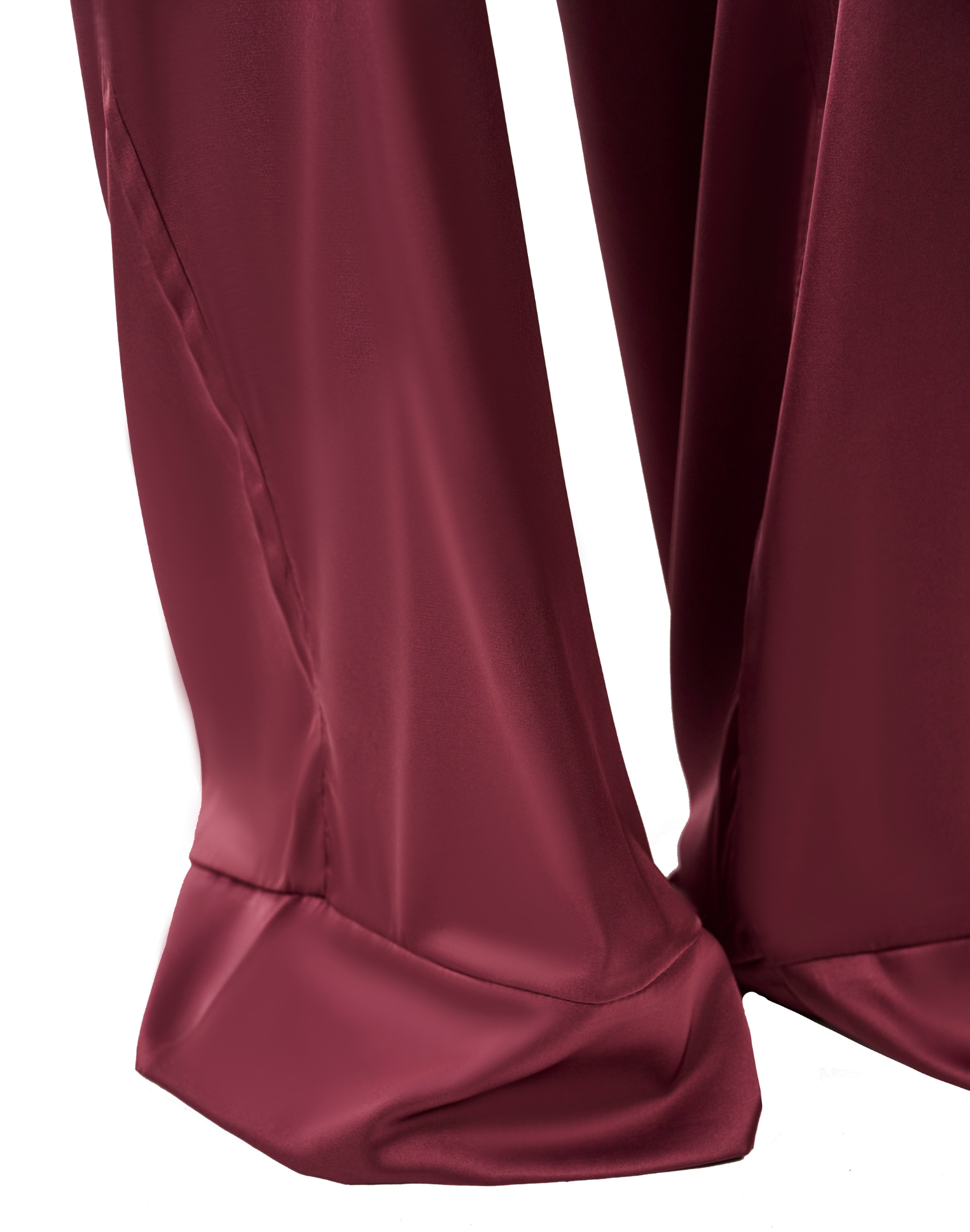 Blushed Kiss | Muted Burgundy Satin Set