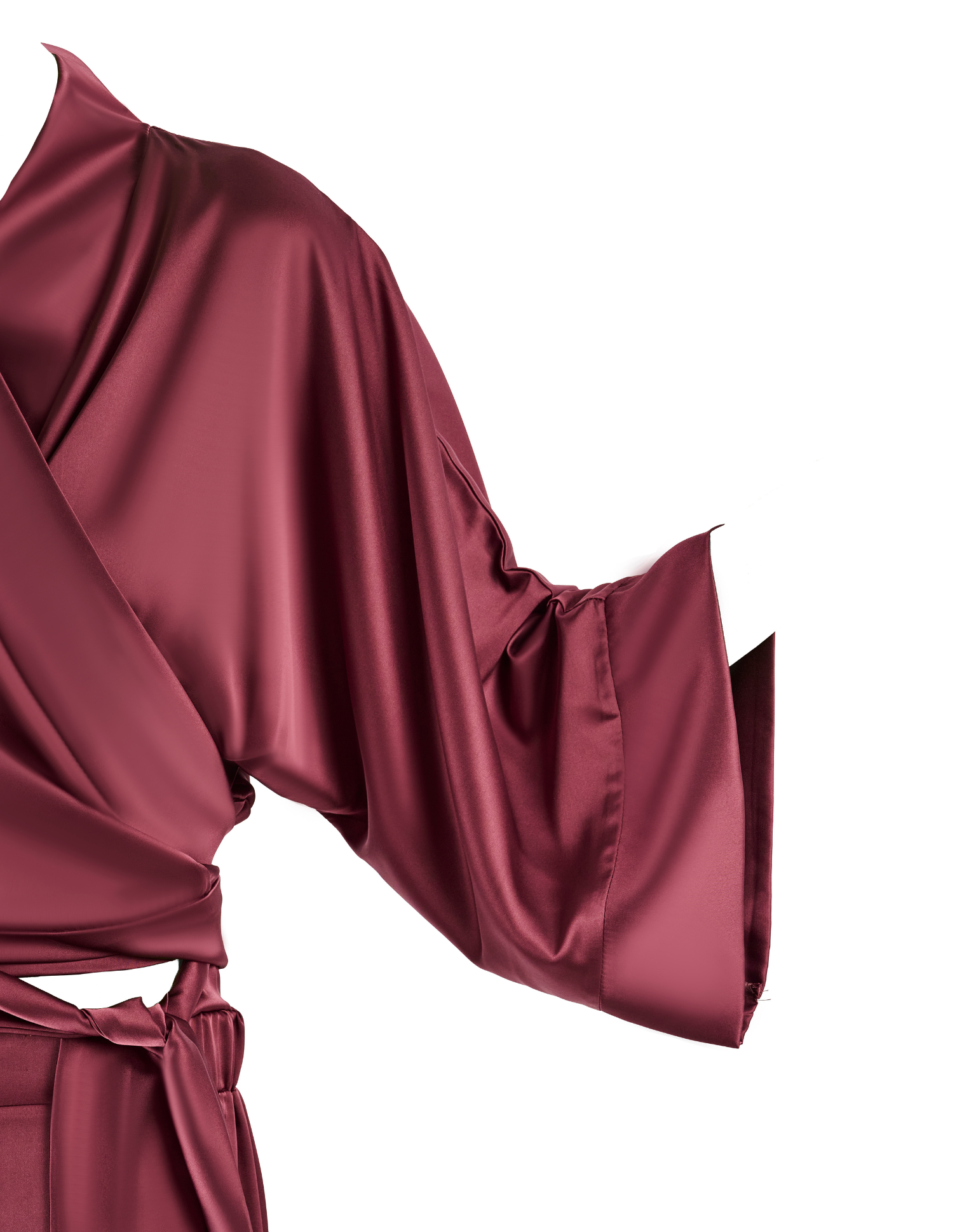 Blushed Kiss | Muted Burgundy Satin Set