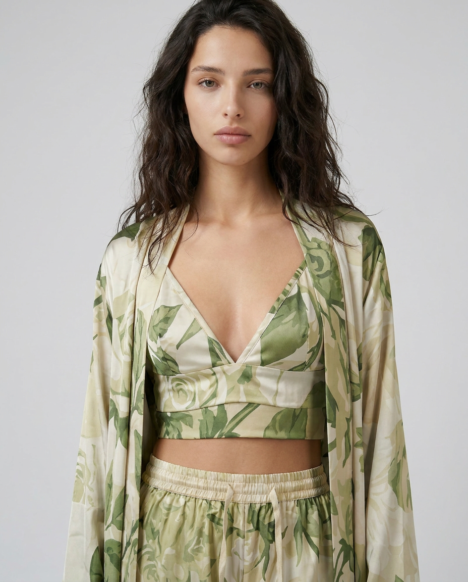Gardened Eden | Floral Satin Set