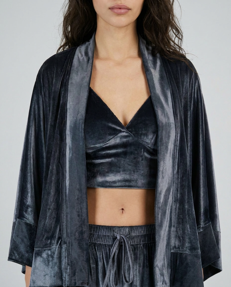Smoken Ash | Gray Velvet Set