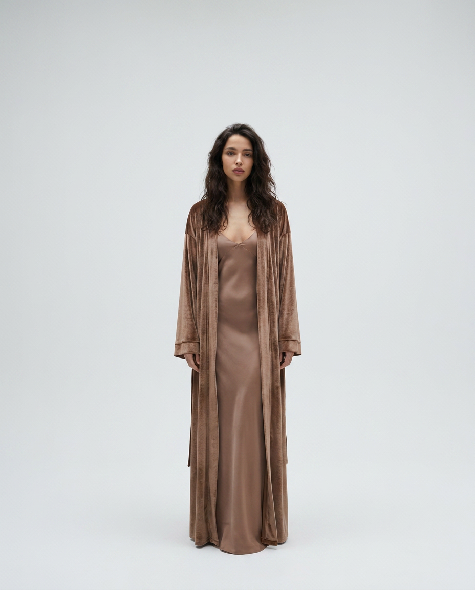 Drunk Champagne | Beige Velvet Set