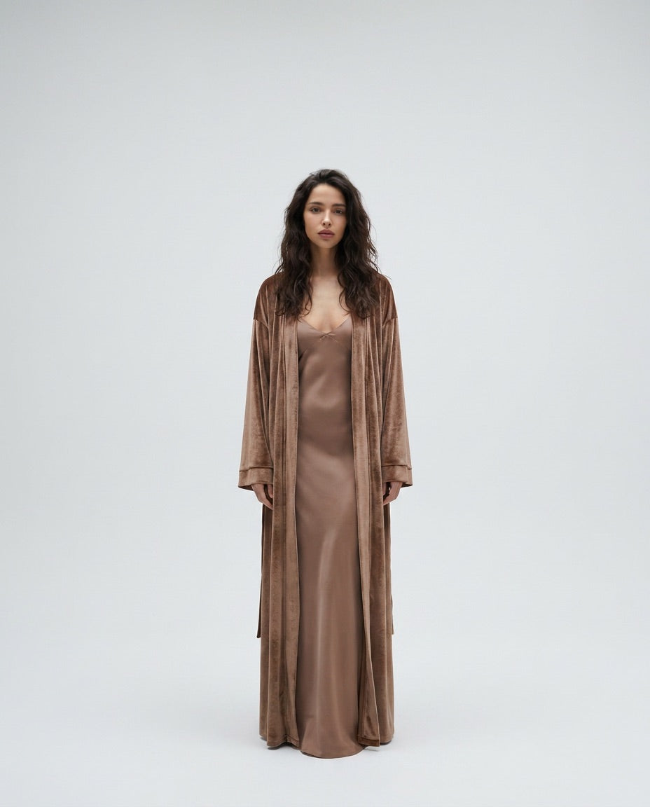 Drunk Champagne | Beige Velvet Set