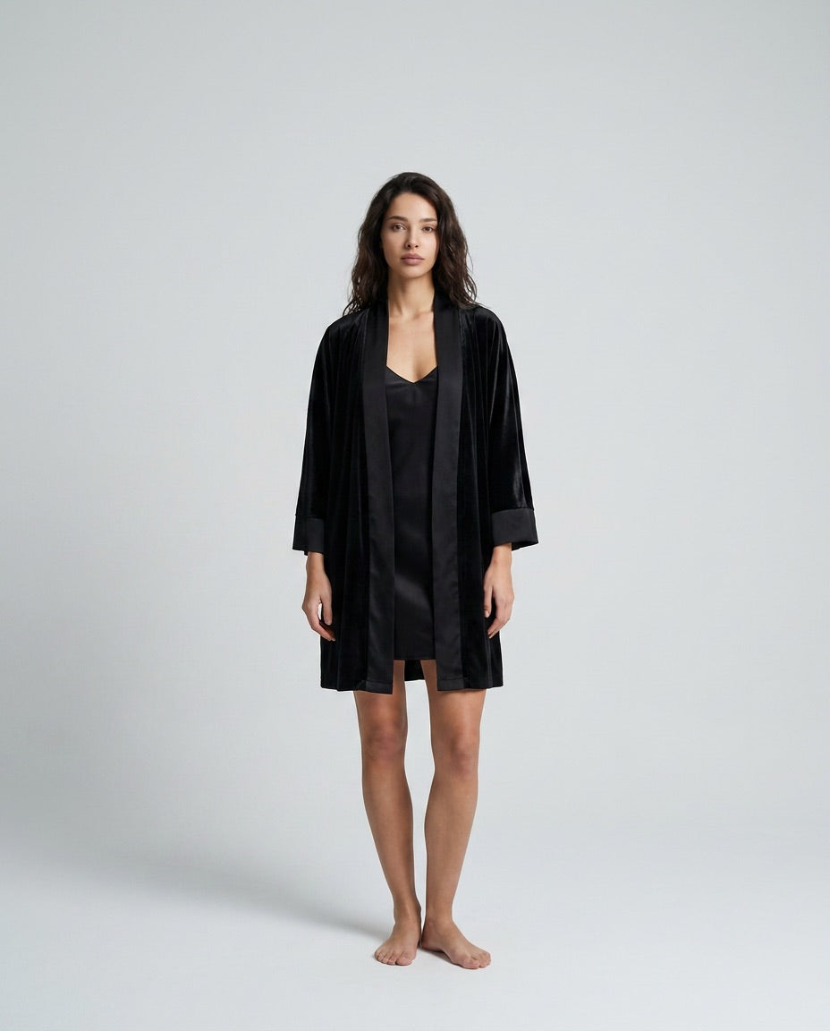 Blacked Out | Black Velvet Set