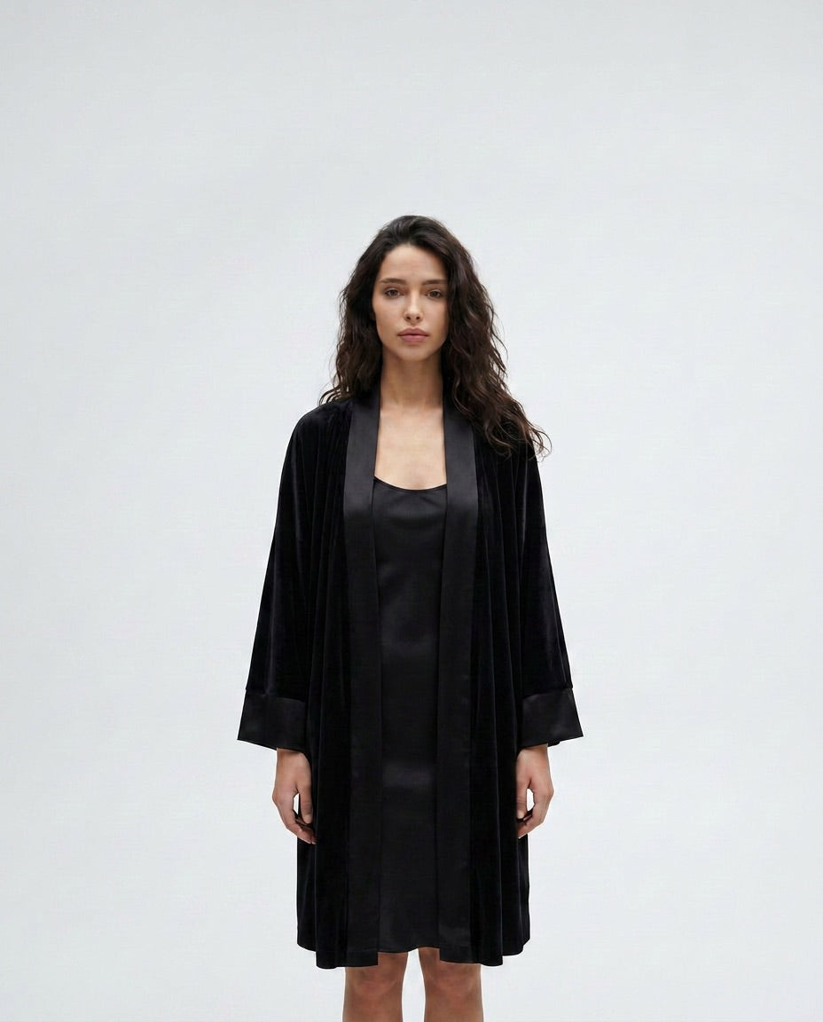 Blacked Out | Black Velvet Set