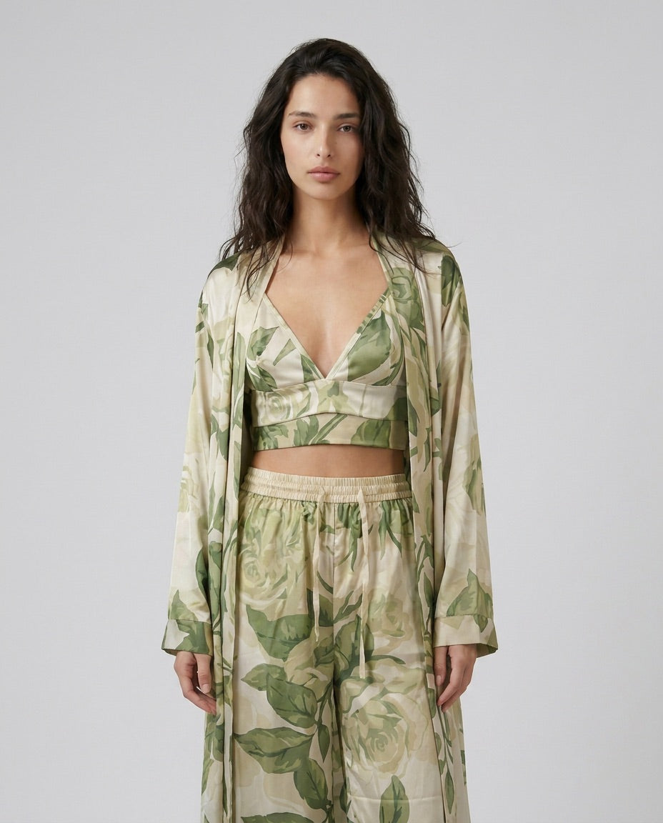 Gardened Eden | Floral Satin Set