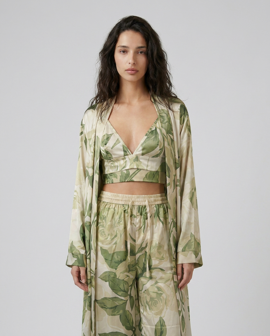 Gardened Eden | Floral Satin Set