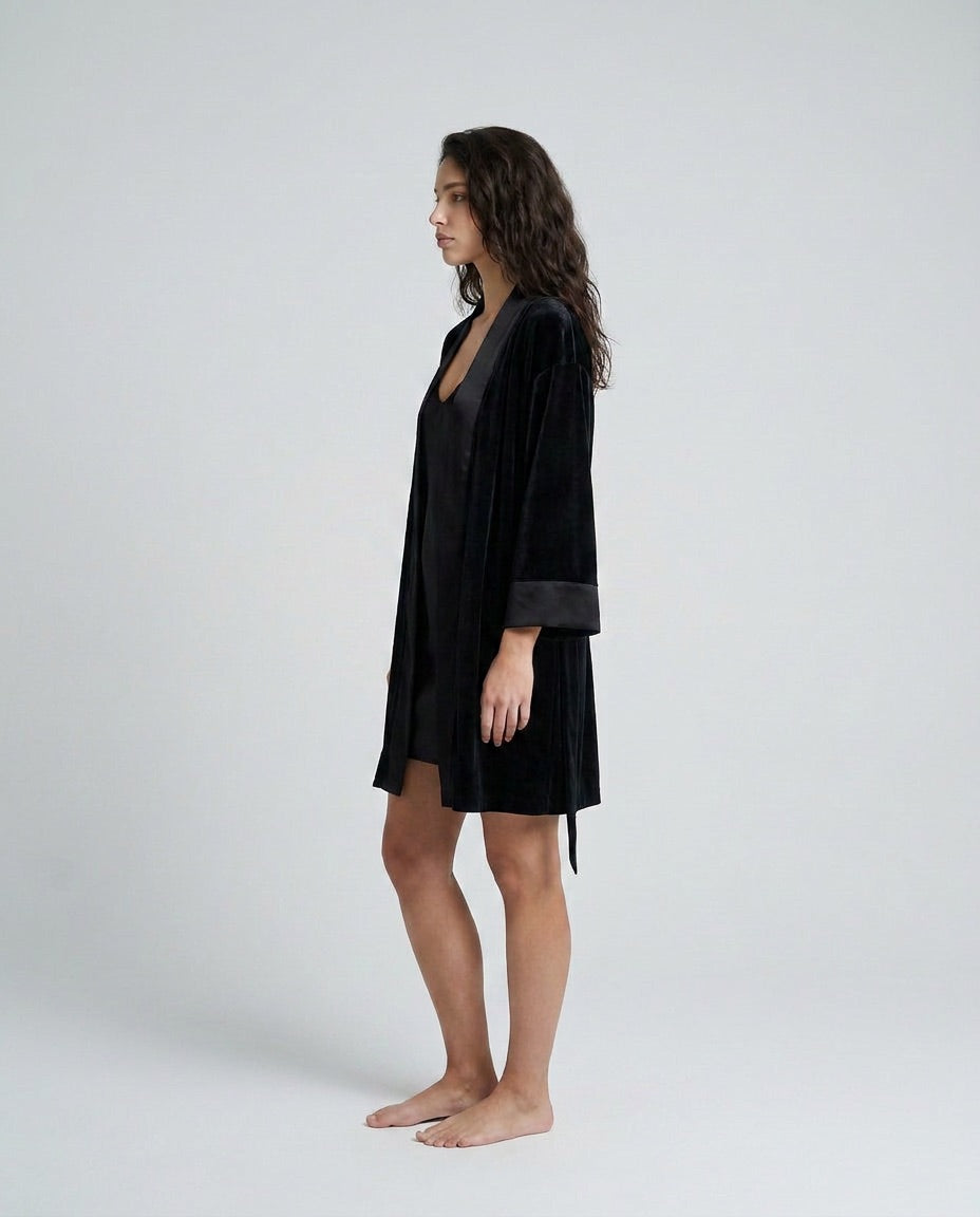 Blacked Out | Black Velvet Set
