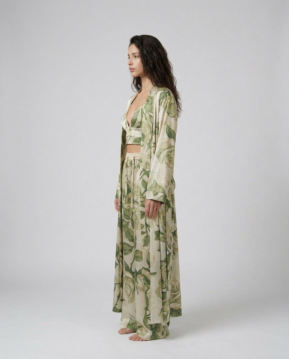 Gardened Eden | Floral Satin Set