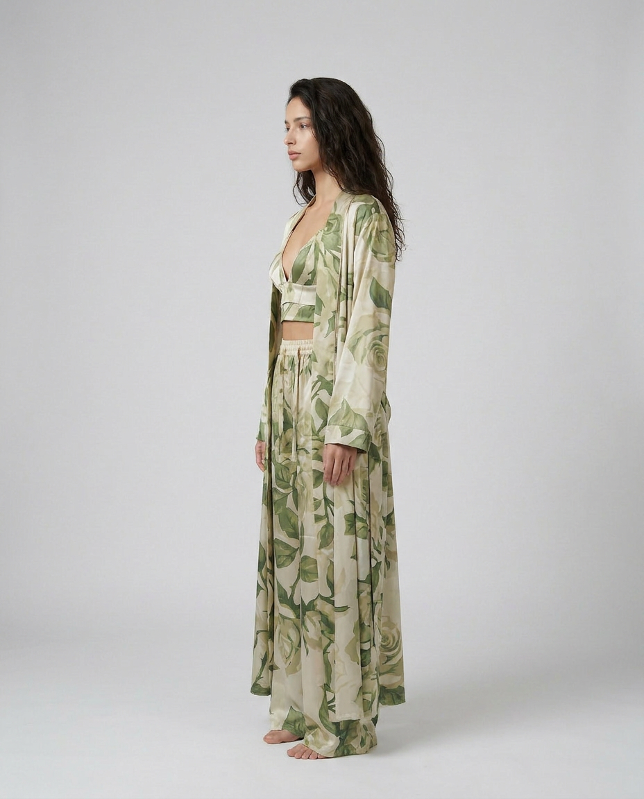 Gardened Eden | Floral Satin Set