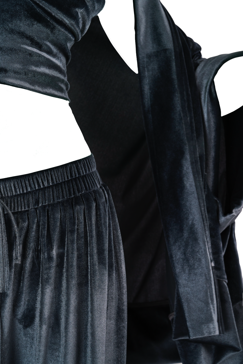 Smoken Ash | Gray Velvet Set