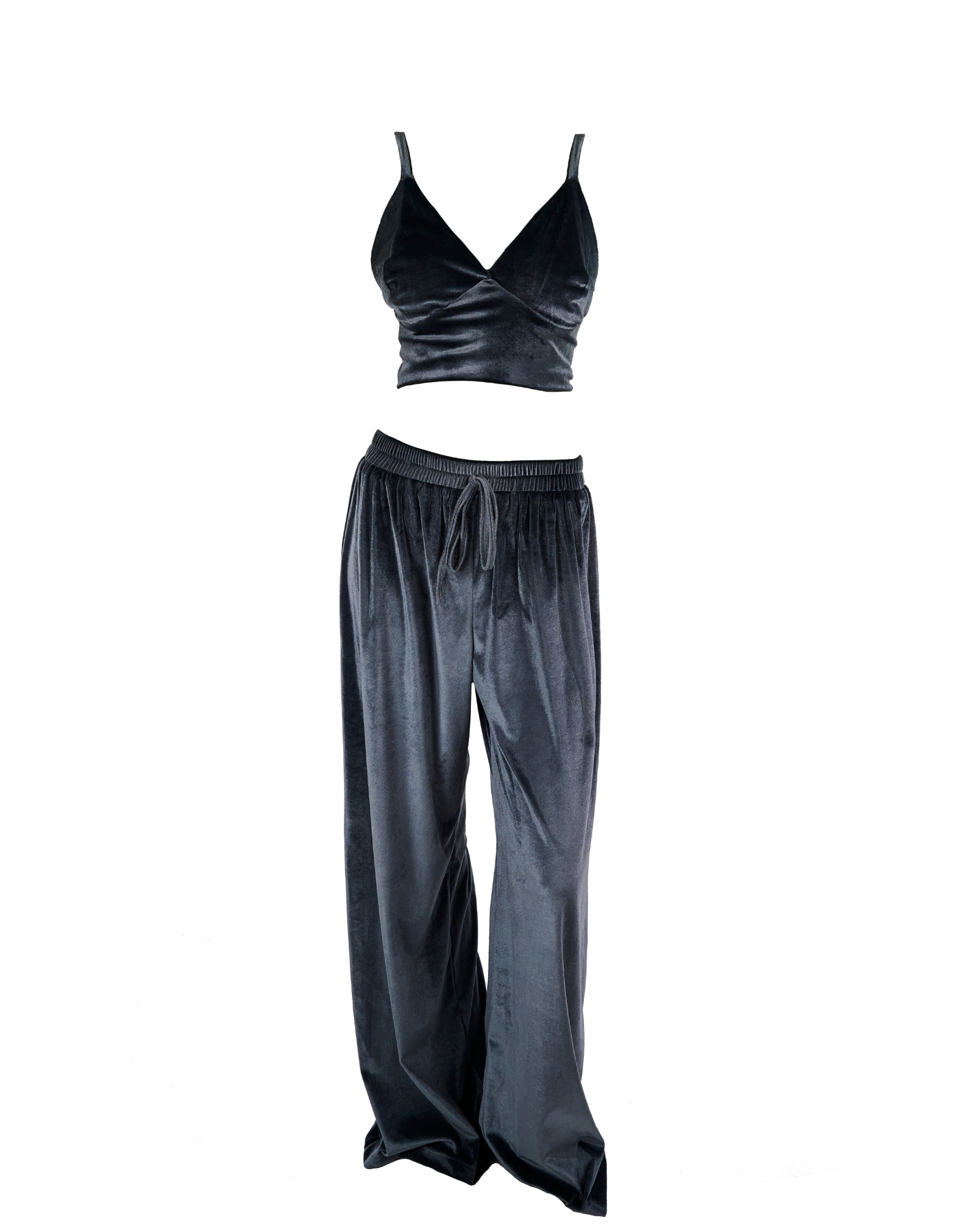 Smoken Ash | Gray Velvet Set